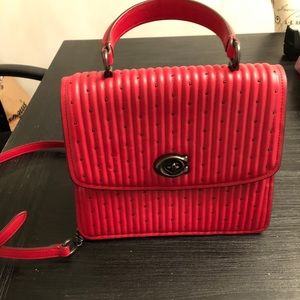Coach Parker Top Handle With Quilting And Rivets